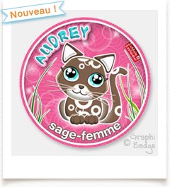 badge sage-femme chaton
