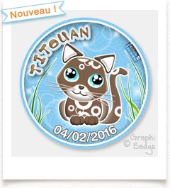 badge anniversaire naissance chat