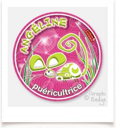 badge puericultrice souris