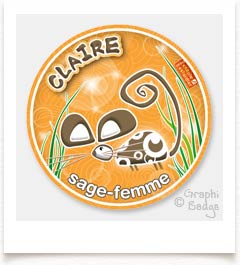 badge sage-femme souris