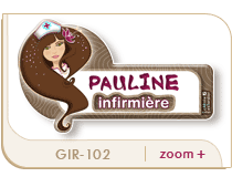 badge infirmi�re rose